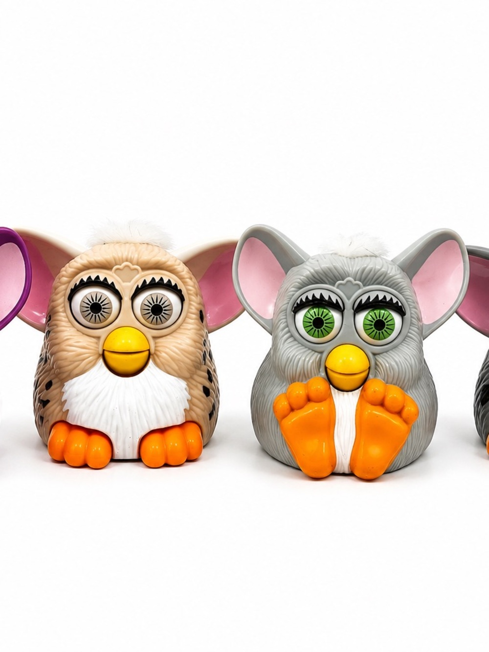1998 McDonalds Furby Happy Meal Toys Lot of 4 Tiger  Vintage